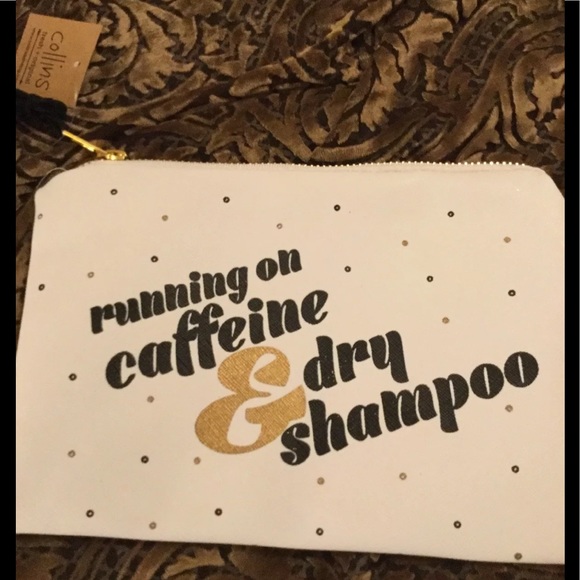 Running on Caffeine and Dry Shampoo makeup bag - Picture 1 of 4